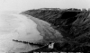 Frinton Park Estate Cliffs post card in black and white