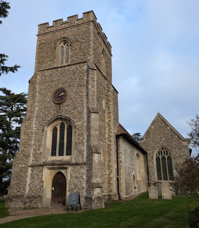 Little Easton church tower from west side Copyright: William George