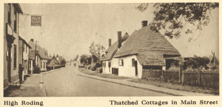 High Roding Thatched Cottages  Arthur Mee 1942 Copyright: Arthur Mee 1942