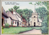 Wendens Ambo Church and Cottages Print 1993