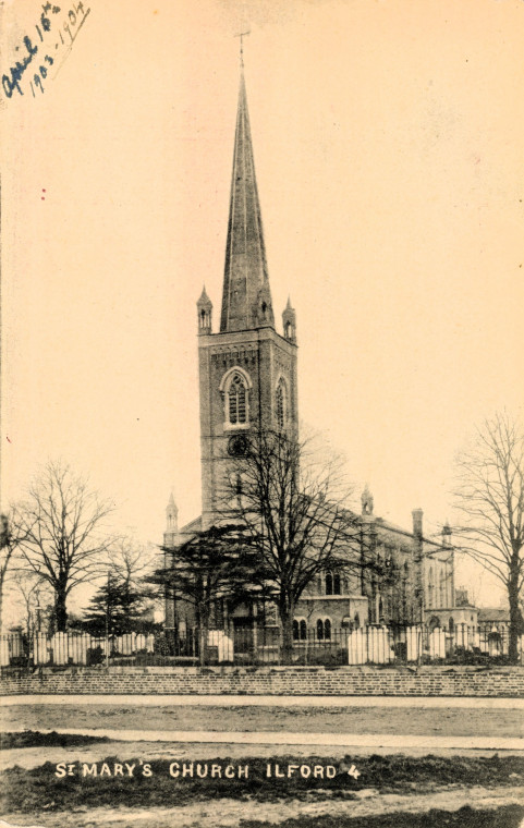 Ilford St Mary Church Circa 1902 Copyright: Edden Family Photo Album