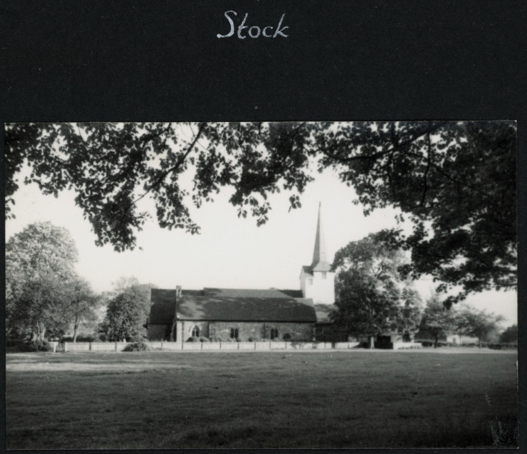 Stock Church and trees Photograph Album 1955 Copyright: Photograph Album