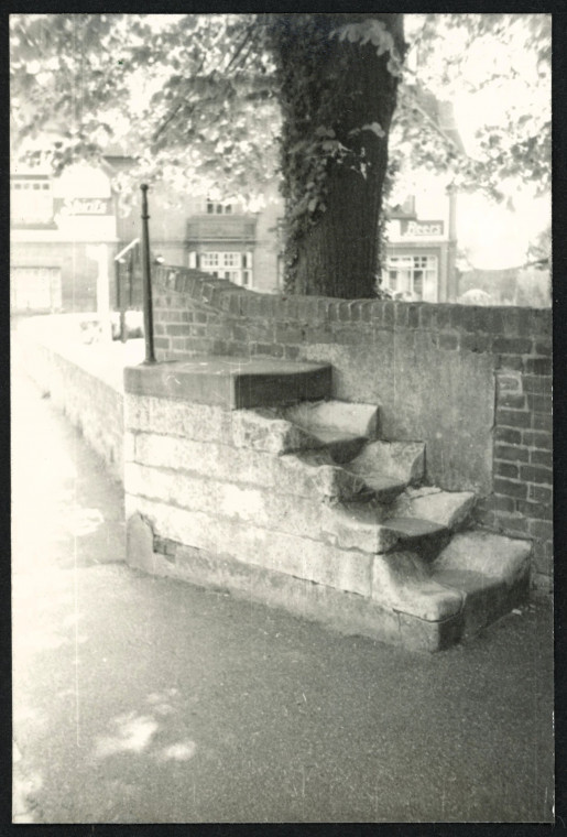 Bradwell Mounting steps in church wall 1955 Photograph Album Copyright: Photograph Album