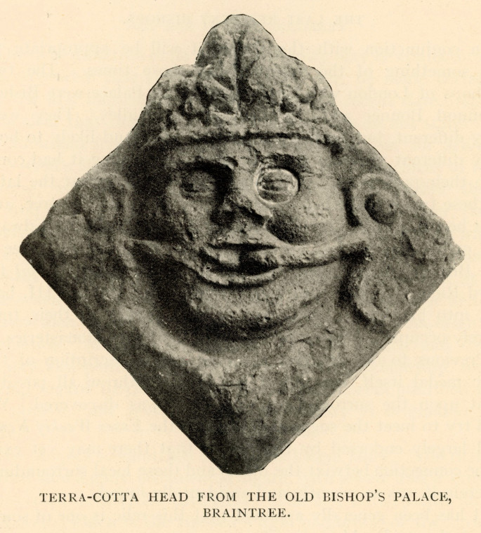 Braintree Terracotta Head from Old Bishops Palace Kenworthy Copyright: J W Kenworthy