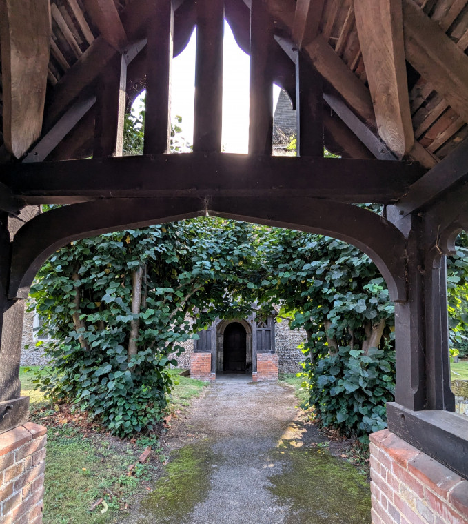 Wakes Colne Church from lychgate 13 September 2024 Copyright: William George