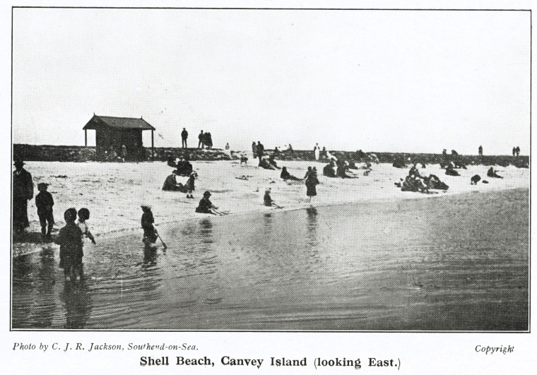 Canvey Shell Beach looking east Captivating Canvey 1930 Copyright: C J R Jackson