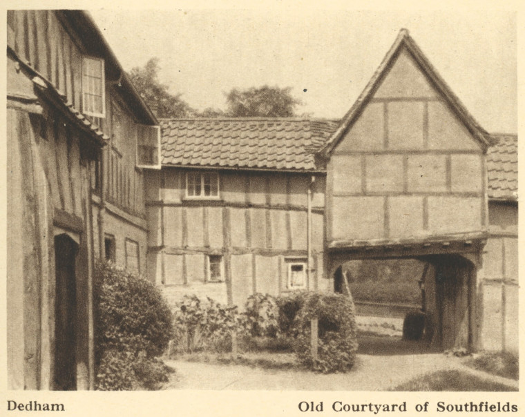 Dedham Southfields Courtyard Arthur Mee 1942 Copyright: Arthur Mee 1942