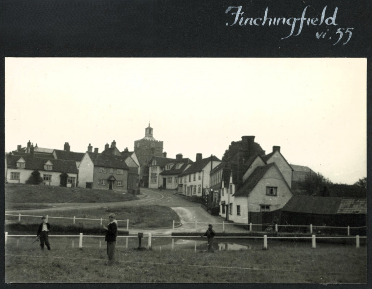 Finchingfield Church and Pond 1955 Photograph Album Copyright: Photograph Album