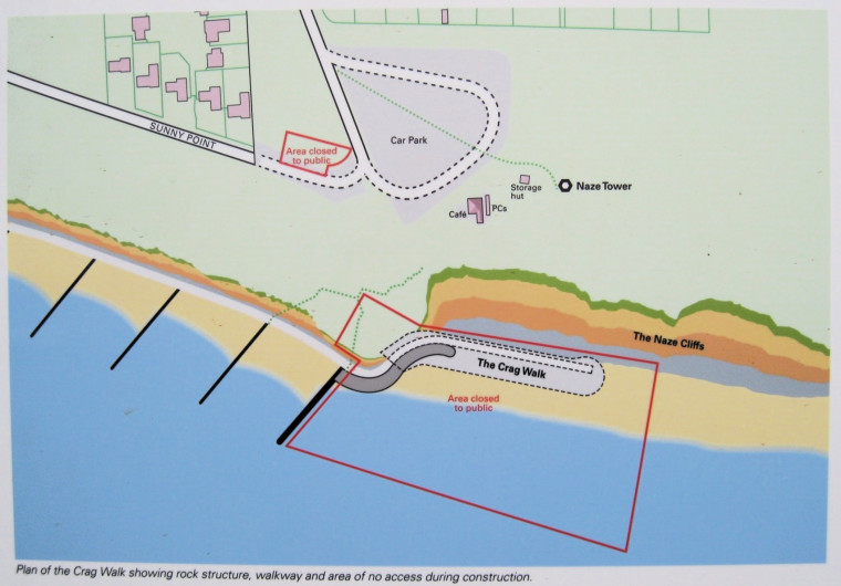 Walton on the Naze Crag Walk Plan Copyright: William George