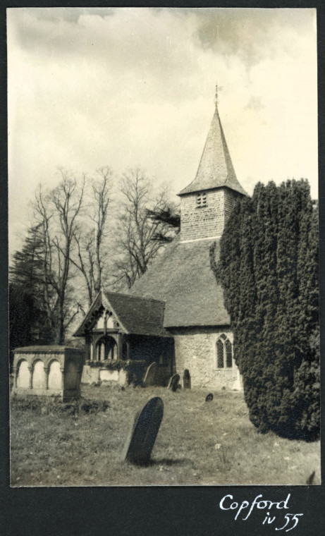 Copford Church exterior 1955 Photograph Album Copyright: Photograph Album