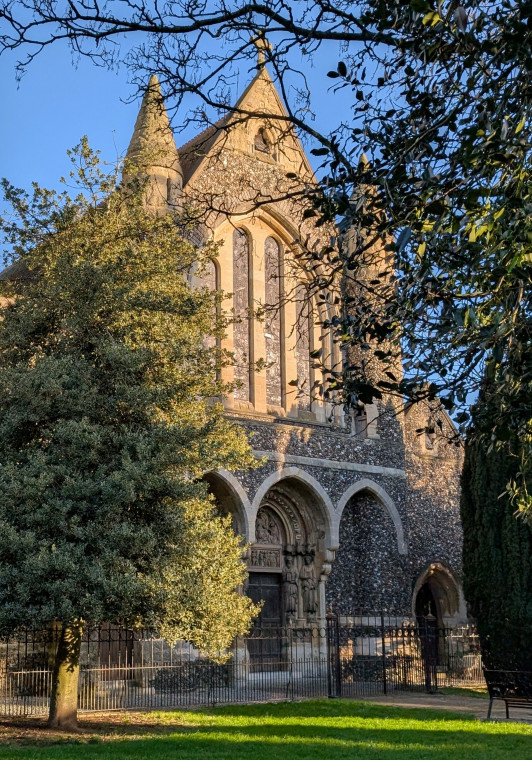 Brentwood St Thomas Church St Thomas West Front Copyright: William George 2 January 2025