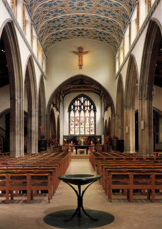 Chelmsford Cathedral Nave Post Card Copyright: William George