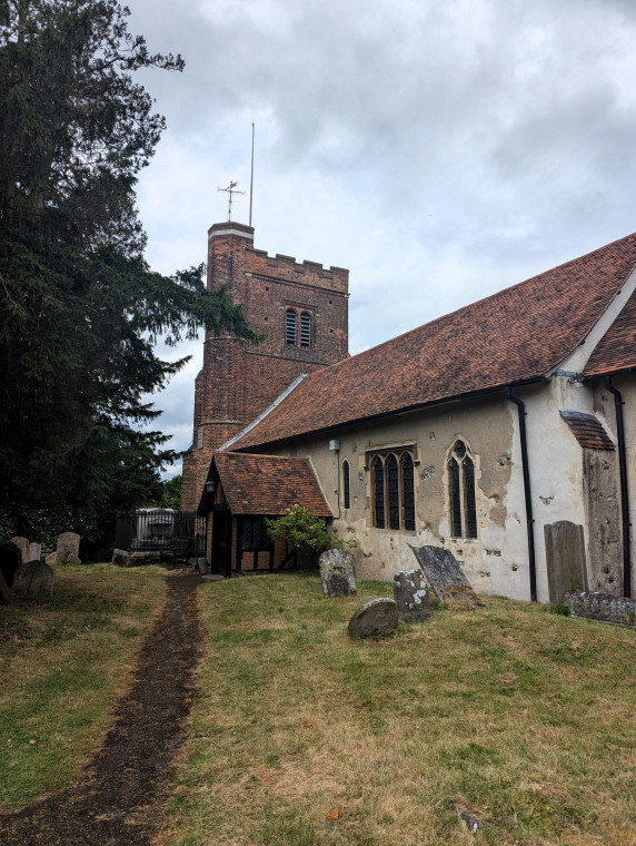 Nazeing Church south face 5 July 2024 Copyright: William George