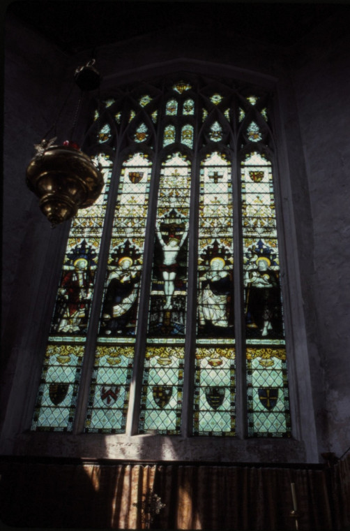 Thaxted Church Stained Glass Window September 1982 Copyright: Roger Payne