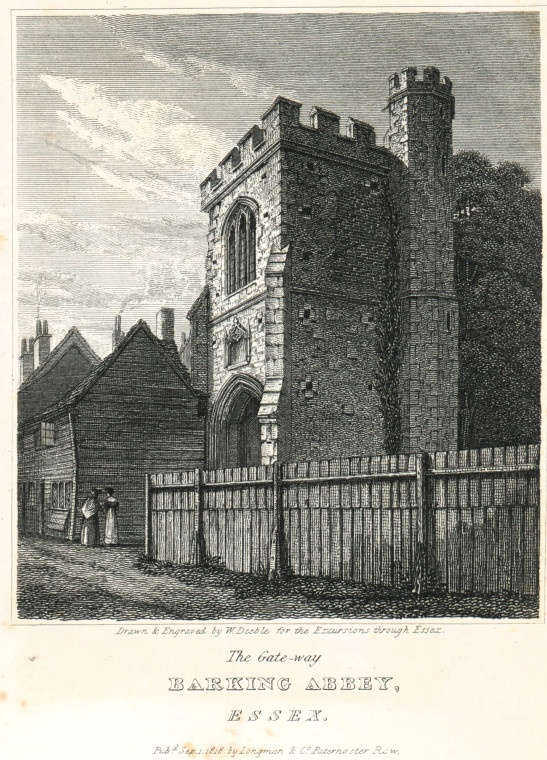 Barking Abbey Gateway 1818 Excursions Copyright: W Deeble