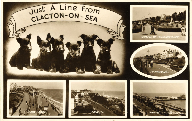 Clacton on Sea Just a Line Post Card Copyright: William George