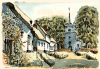 Wendons Ambo Church Watercolour Albert Lewsey 