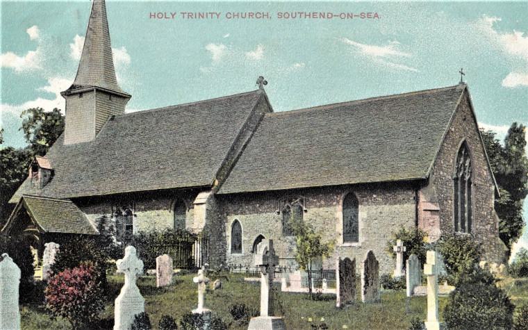 Holy Trinity Church Southend Coloured Post Card Copyright: William George