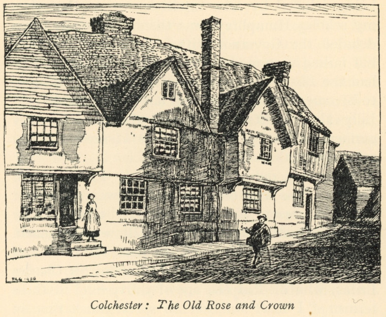 Colchester Old Rose and Crown Bax 1939 Copyright: F L Griggs 1938