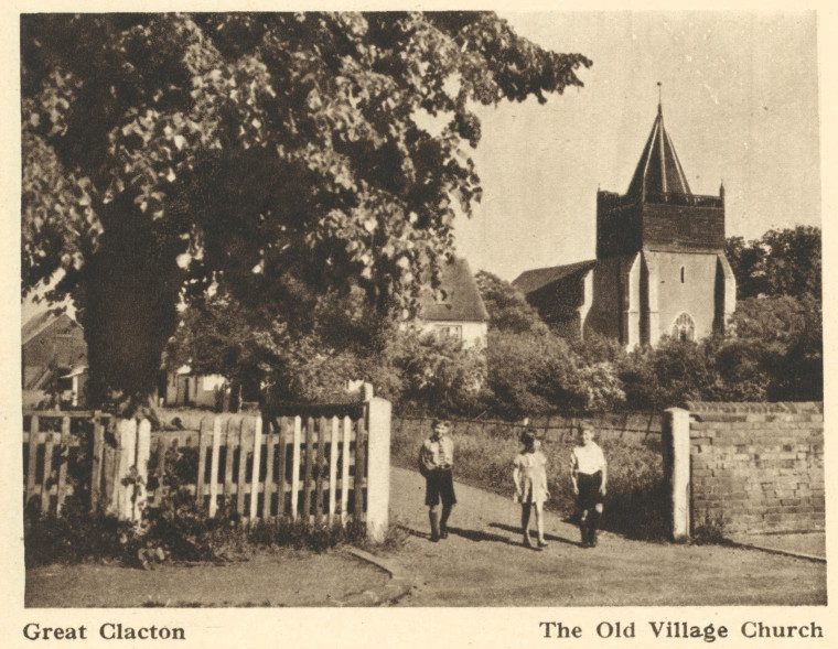 Great Clacton Church Arthur Mee 1942 Copyright: Arthur Mee 1942