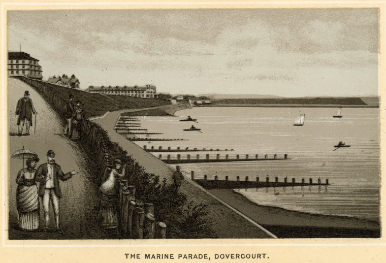 Dovercourt Marine Parade with Breakwater circa 1890 Album Copyright: Charles Reynolds and Co Album