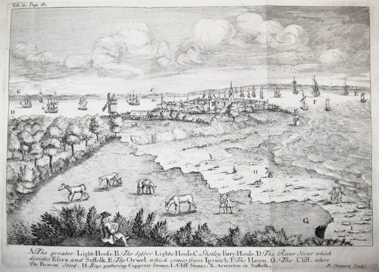 Harwich Cliff and Beach from Dale 1730 Copyright: William George
