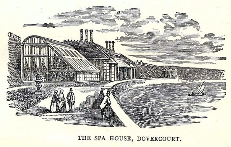 Dovercourt The Spa House 1850s print Copyright: William George