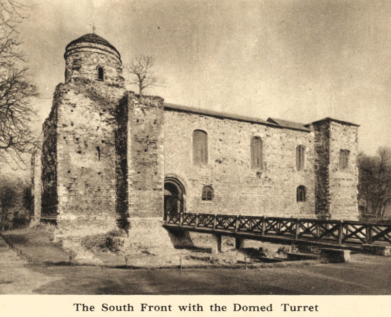 Colchester Castle South Face Arthur Mee 1942 Copyright: Arthur Mee 1942