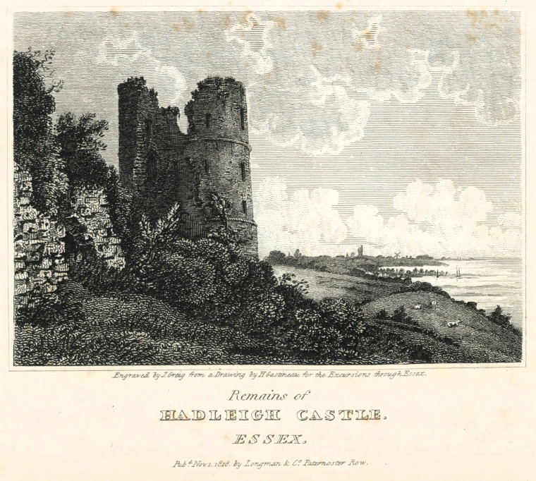 Hadleigh Castle 1818 Essex Excursions Copyright: H Gastineau