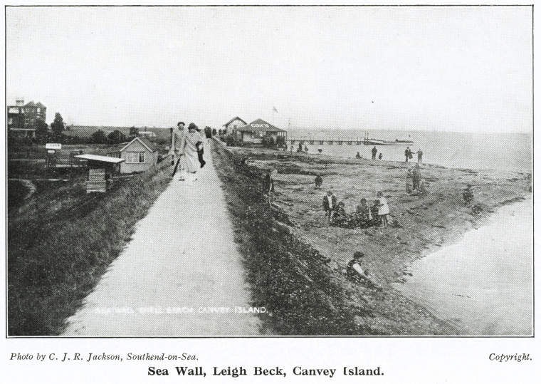 Canvey Leigh Beck Sea Wall Captivating Canvey 1930 Copyright: C J R Jackson