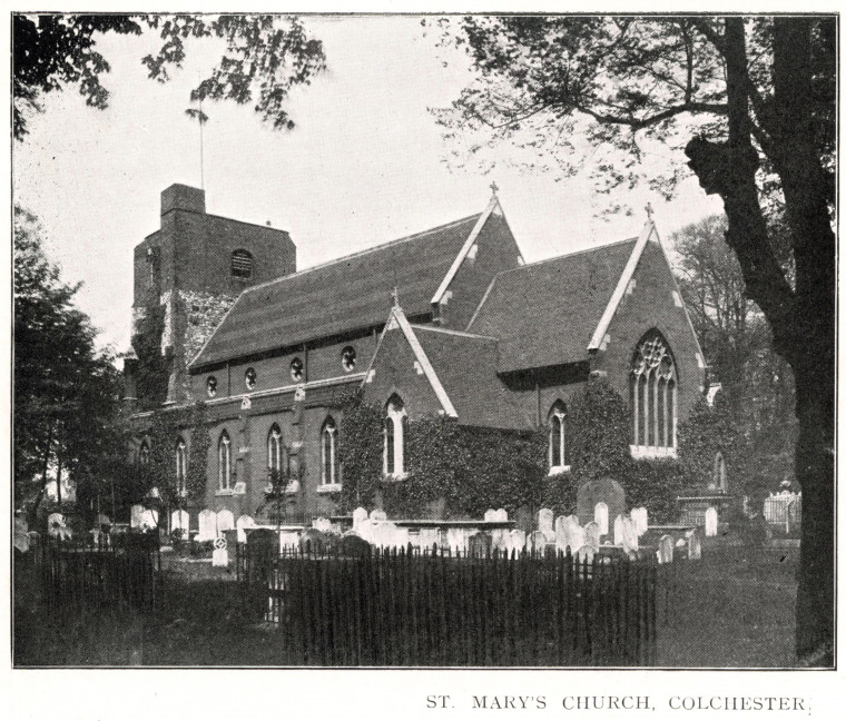 Colchester St Mary Church photographic view Copyright: Sands and Sons 32 Views of Clacton