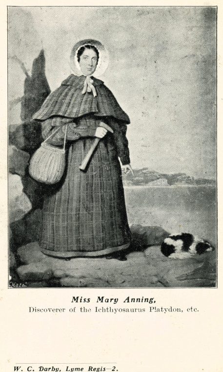 Mary Anning 1799 to 1847 Geologist and Troy Portrait Copyright: Martin Venables via David Bone