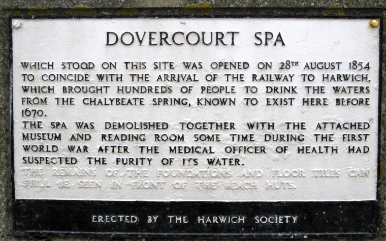 Dovercourt Spa Harwich Society Iron Plaque Copyright: William George