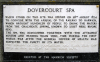 Dovercourt Spa Harwich Society Iron Plaque 