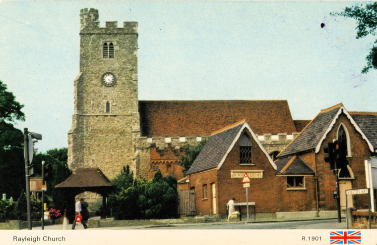 Rayleigh Church West Tower Post Card Copyright: William George
