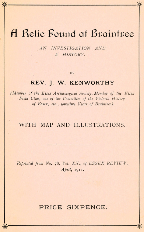 Braintree Relic 1911 Essex Review J W Kenworthy Copyright: J W Kenworthy