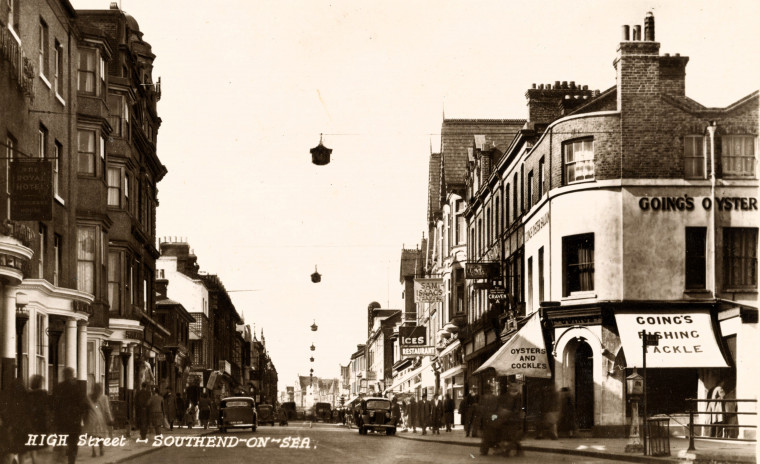 Southend High Street Black and White Post Card Copyright: William George