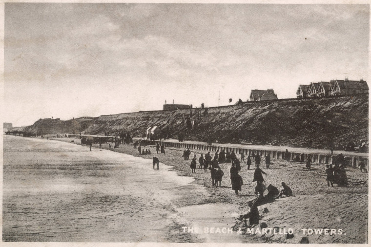 Clacton Beach and Martello Towers Hurrell Album Copyright: Hurrell Album