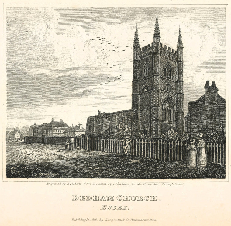 Dedham Church 1818 Essex Excursions Copyright: T Higham