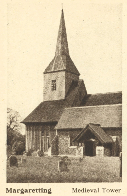 Margaretting Medieval Church Arthur Mee 1942 Copyright: Arthur Mee 1942