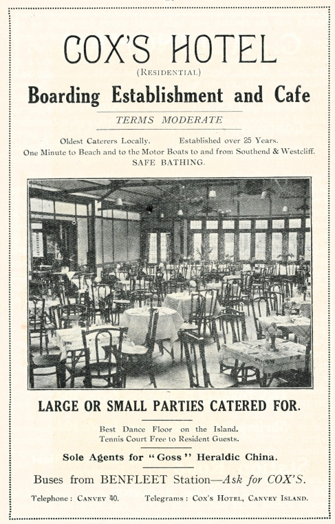 Canvey Coxs Hotel Captivating Canvey 1930 Copyright: Captivating Canvey 1930