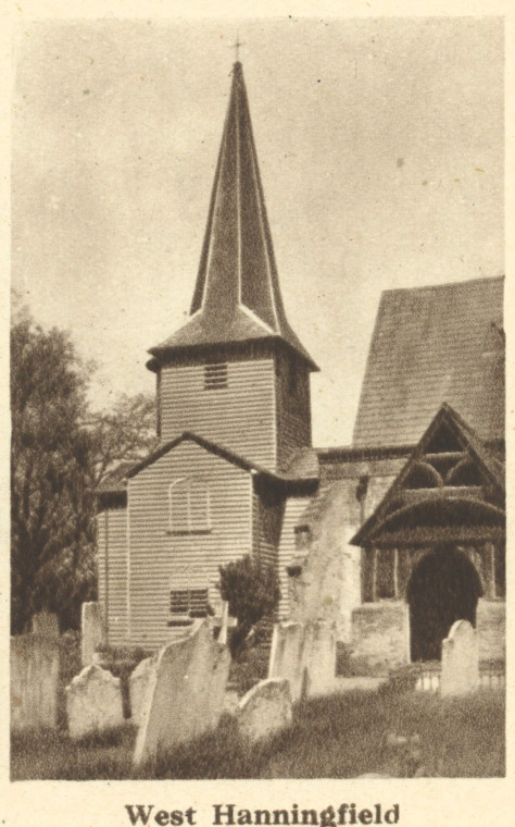 West Hanningfield Church Arthur Mee 1942 Copyright: Arthur Mee 1942