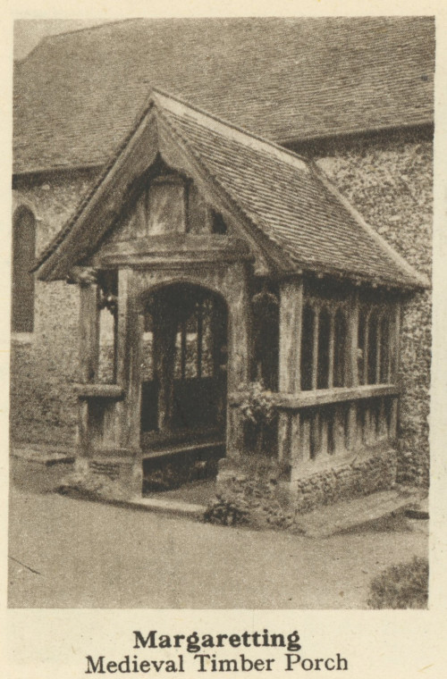 Margaretting Church Porch Arthur Mee 1942 Copyright: Arthur Mee 1942