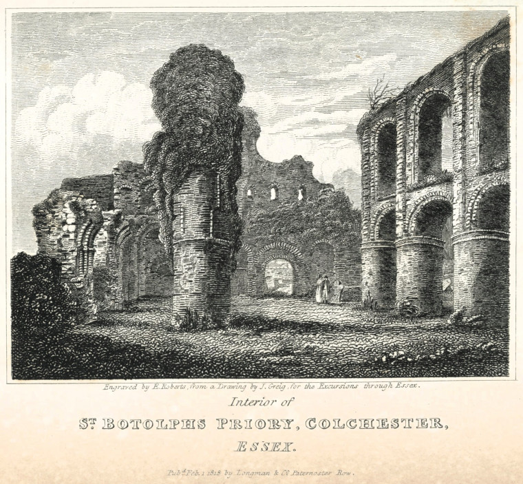 Colchester St Botolph Priory Interior 1818 Excursions Copyright: J Greig