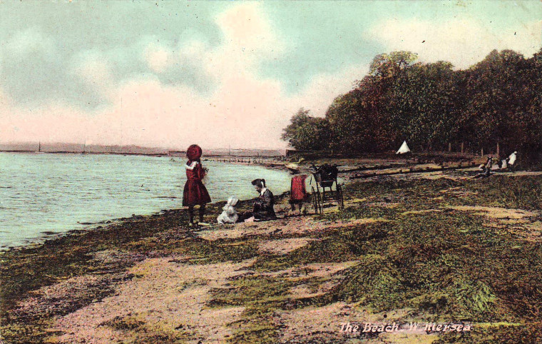 The Beach West Mersea Post Card Copyright: William George