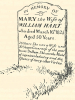 Dedham Gravestone of Mart Hart died 1825 