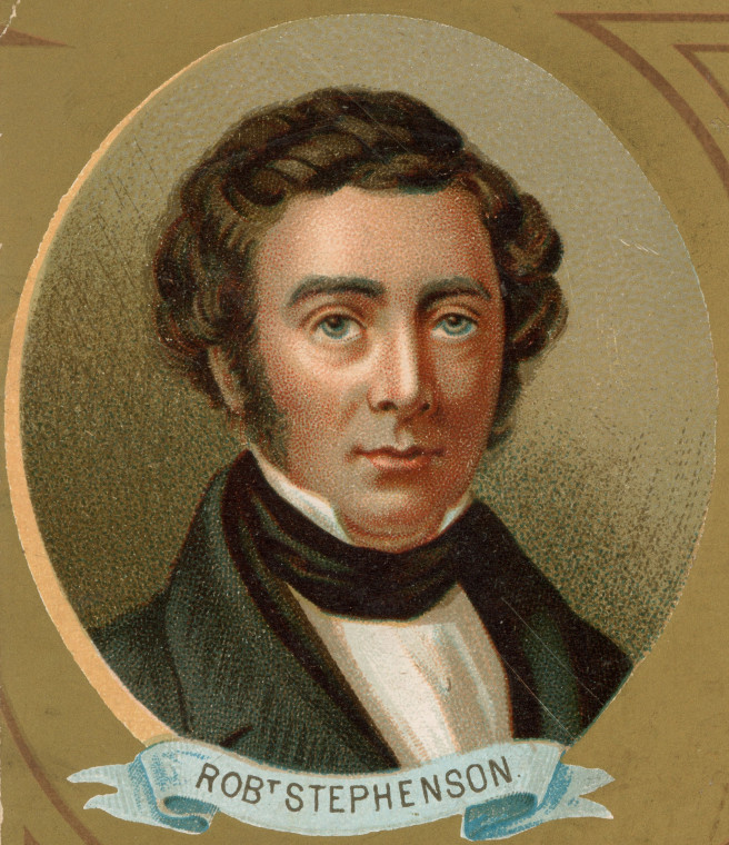 Robert Stephenson 1803 to 1859 Coloured Portrait Copyright: Portrait