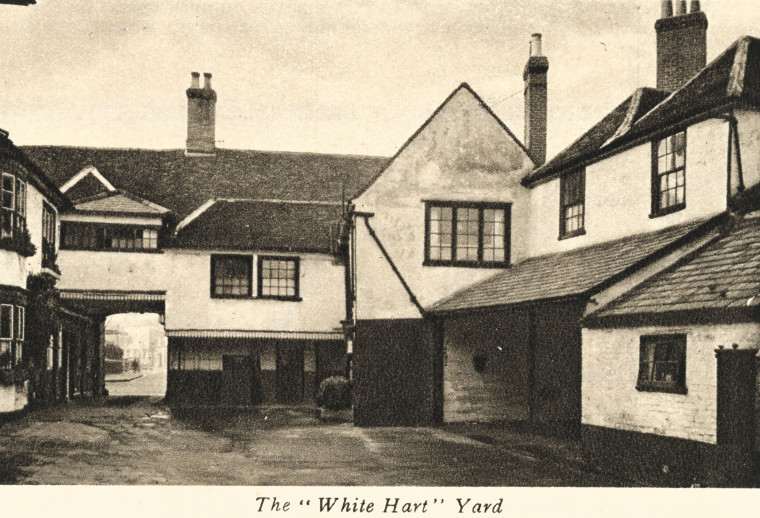 Braintree White Hart Yard 1938 Copyright: Essex Field Club