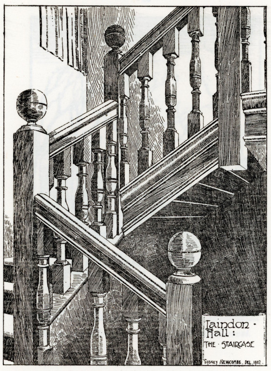 Laindon Hall Staircase Godman 1905 Copyright: S Newcombe