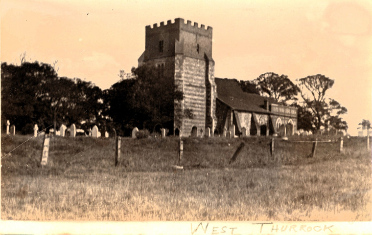 West Thurrock Church Sepia Photograph Copyright: William George